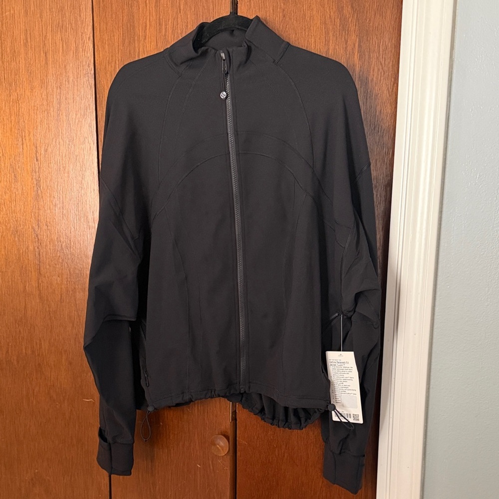 Lululemon Relaxed Fit Luon Black Sz 10 jacket. Not sold anymore. New with tags!